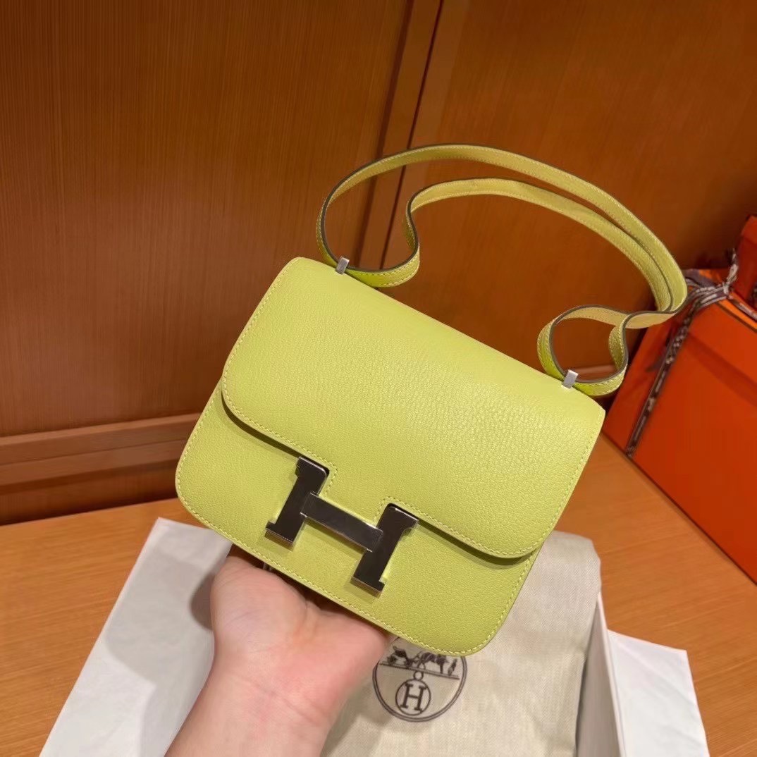Hermès Constance 18 R9 Jaune Bourgeon PHW All handmade