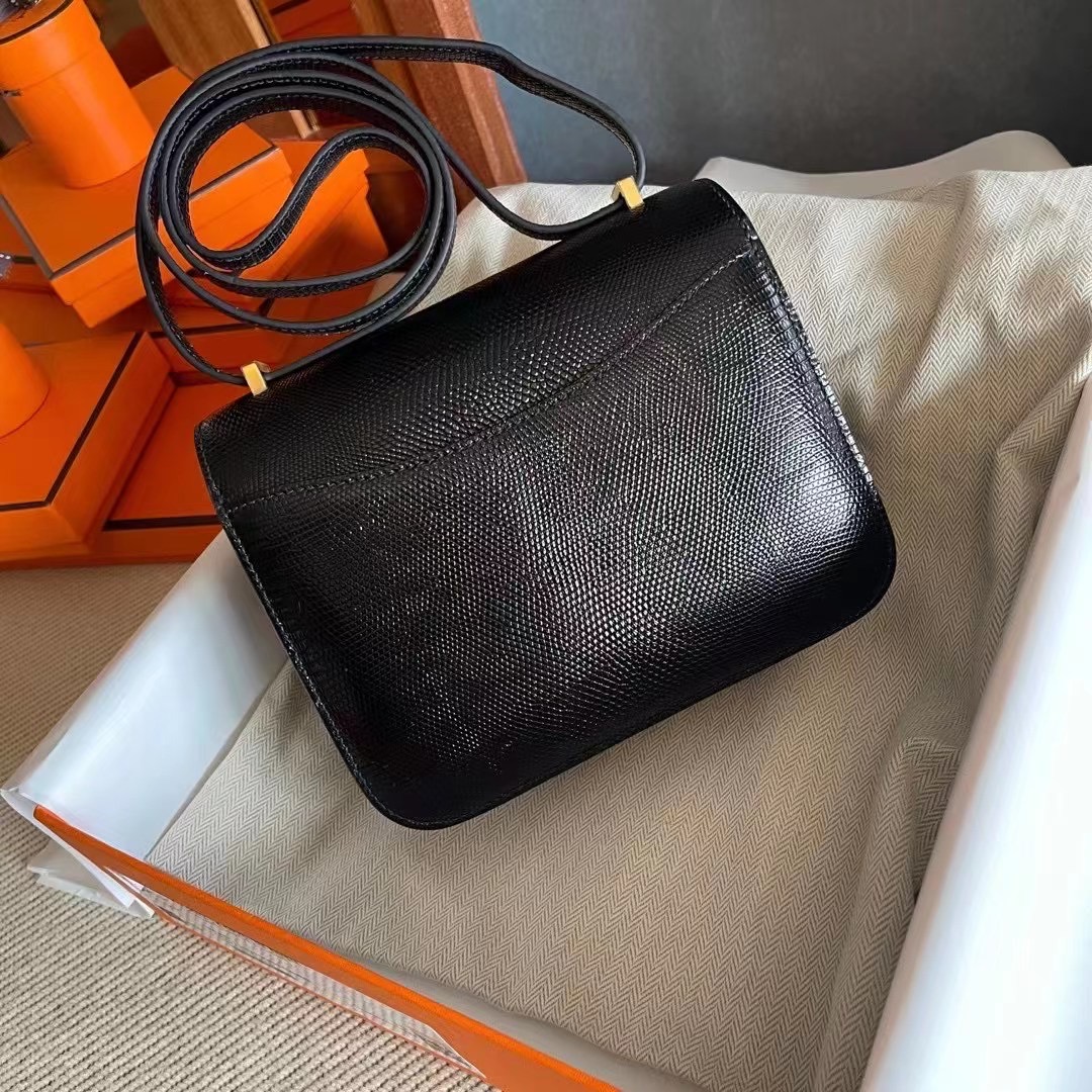 Indonesia Jakarta Hermès Constance 19 Lizard 89 Noir GHW
