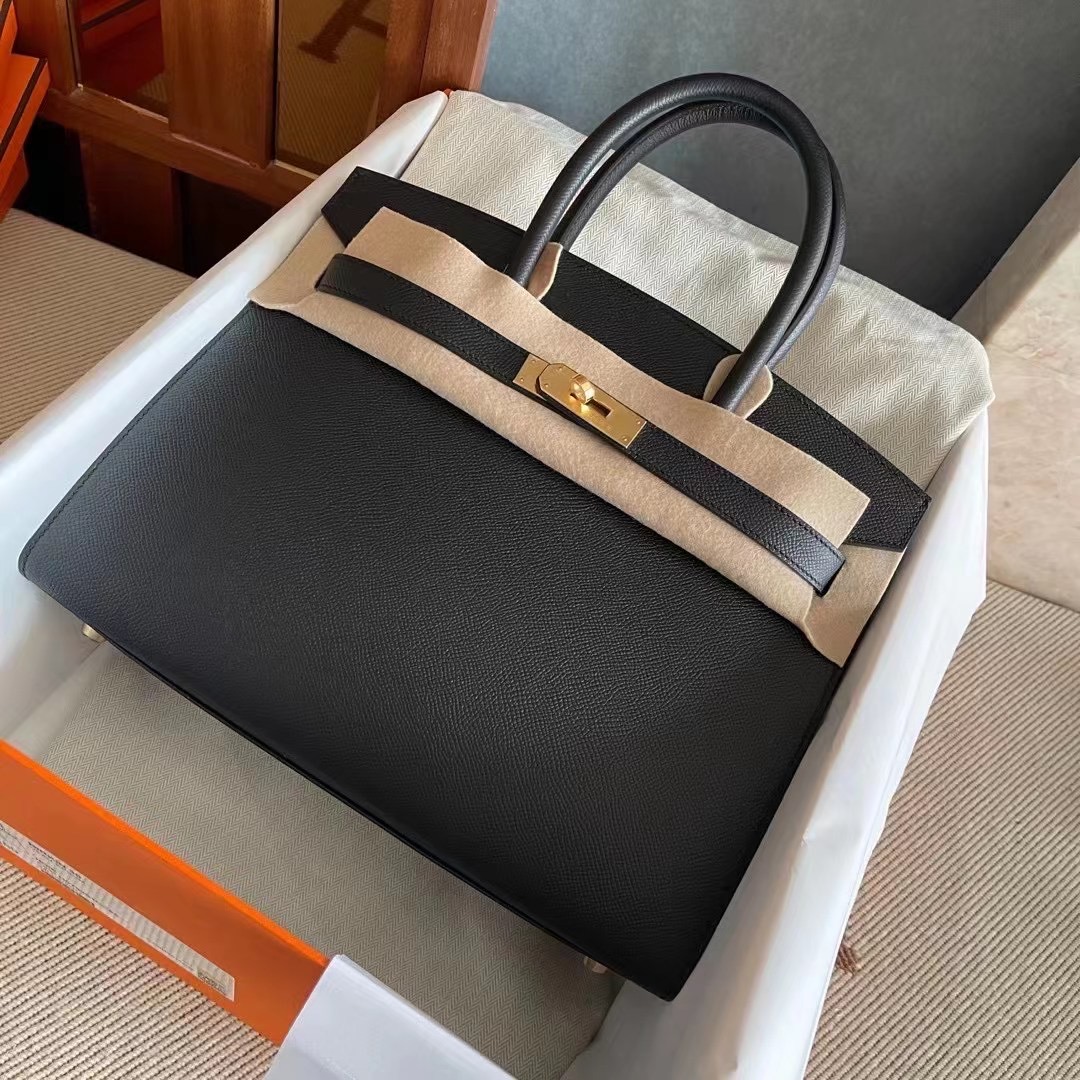 BK 30cm epsom 89 Noir 外缝  黑金