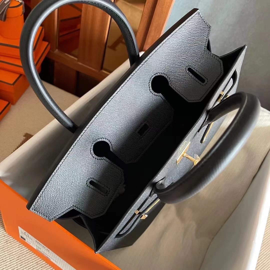 BK 30cm epsom 89 Noir 外缝  黑金