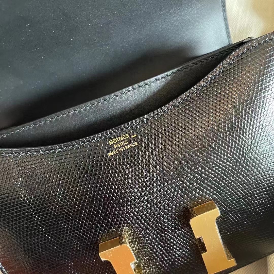 Indonesia Jakarta Hermès Constance 19 Lizard 89 Noir GHW