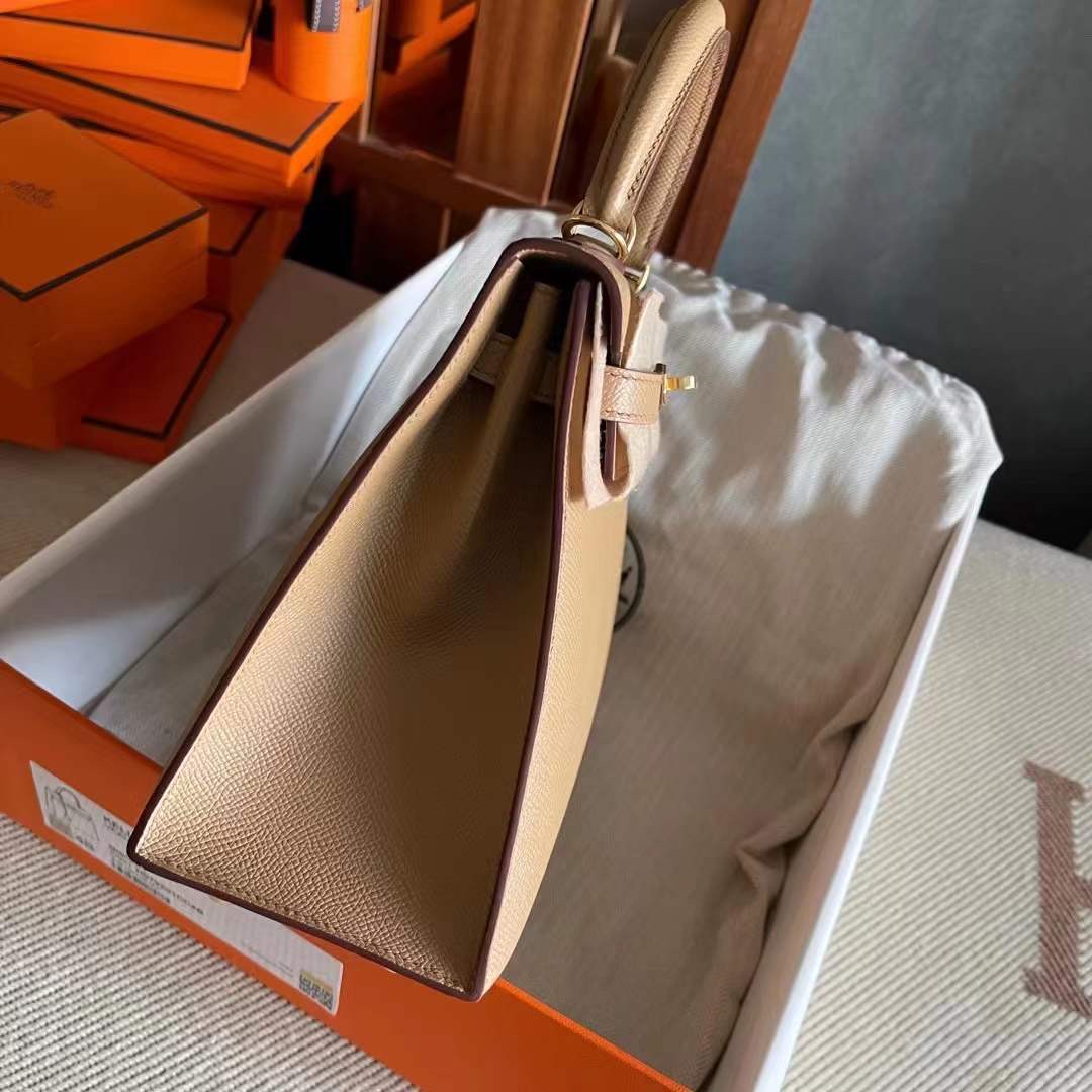 New HM KL 25cm Epsom 新到色 4B Biscuit 饼干色