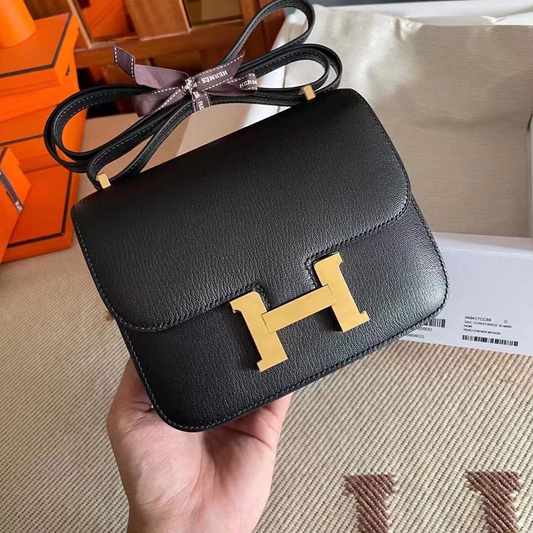 constance 19 山羊皮 Chevre 89 Noir 黑金