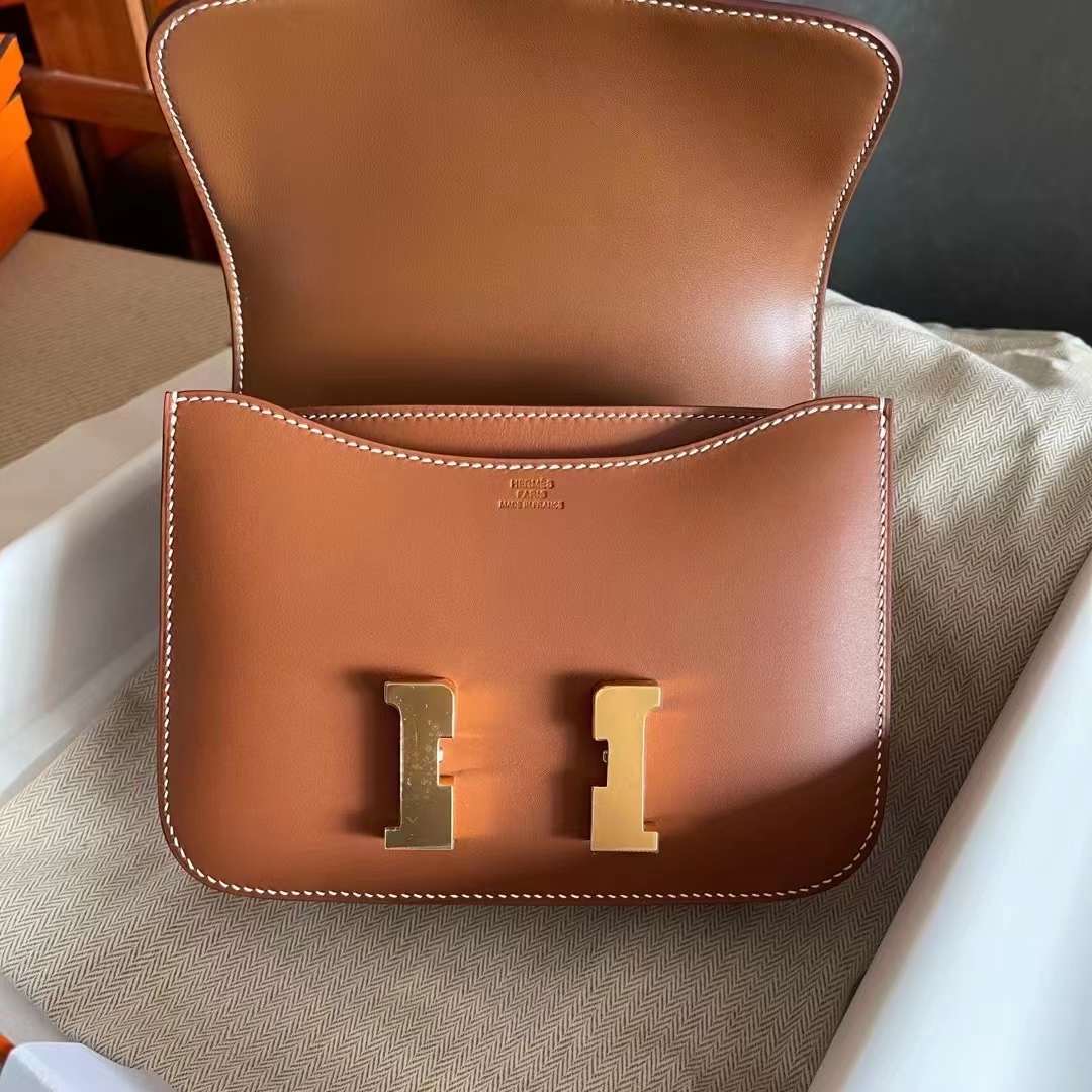 HongKong Factory HM constance 19 Barenia Natural 马鞍皮  金