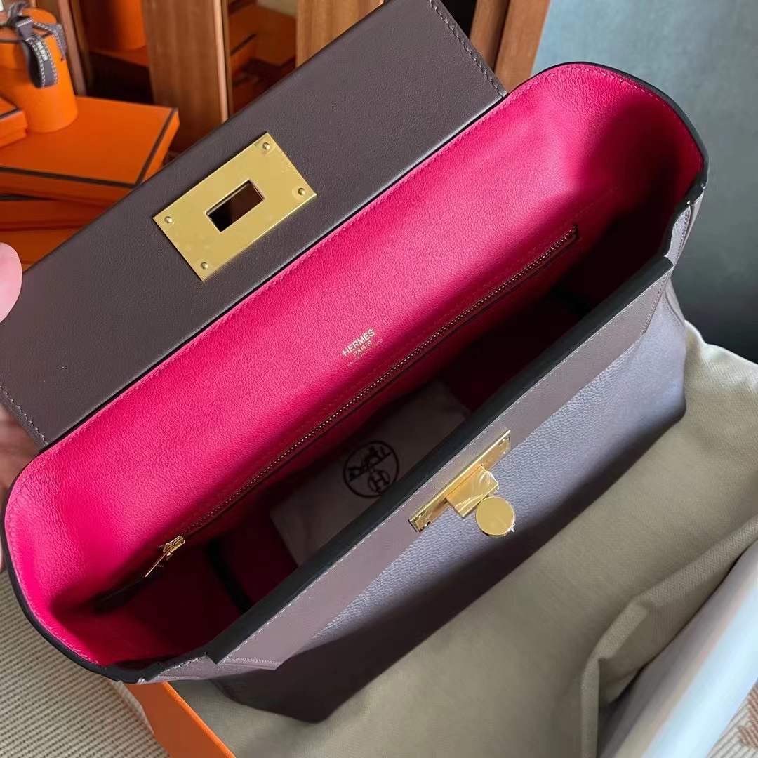 KL 2424  29cm  evercolor皮  0G马鞍红内拼90覆盆子粉