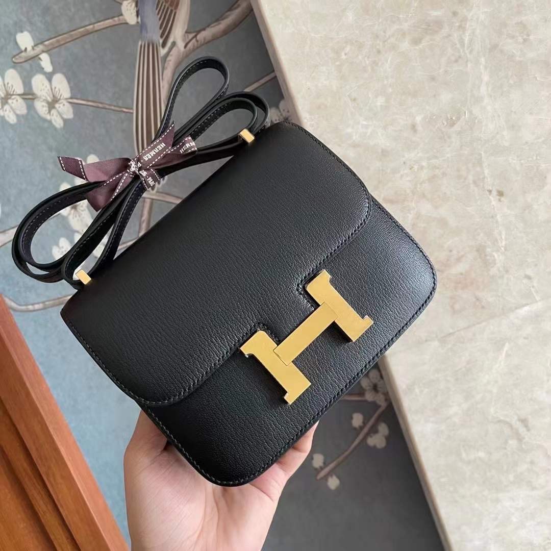 constance 19 山羊皮 Chevre 89 Noir 黑金