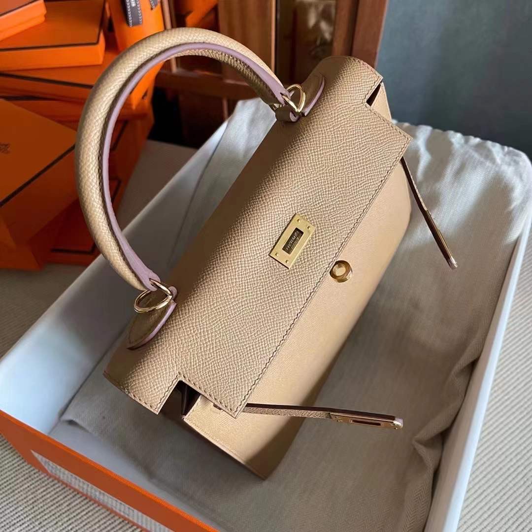 New HM KL 25cm Epsom 新到色 4B Biscuit 饼干色