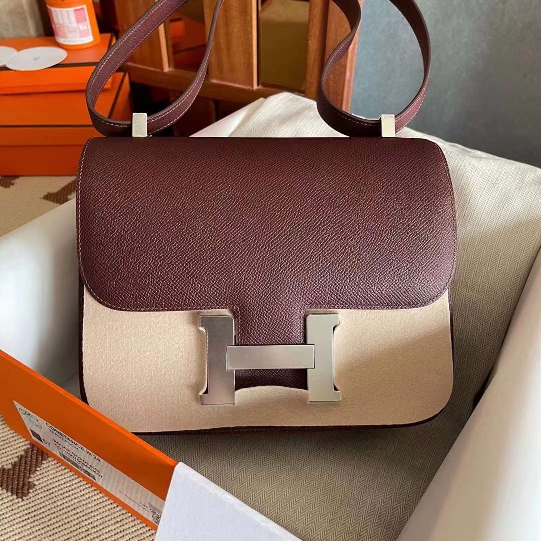 Kuwait Store HM constance 24 epsom 57 Bordeaux 波尔多红  银