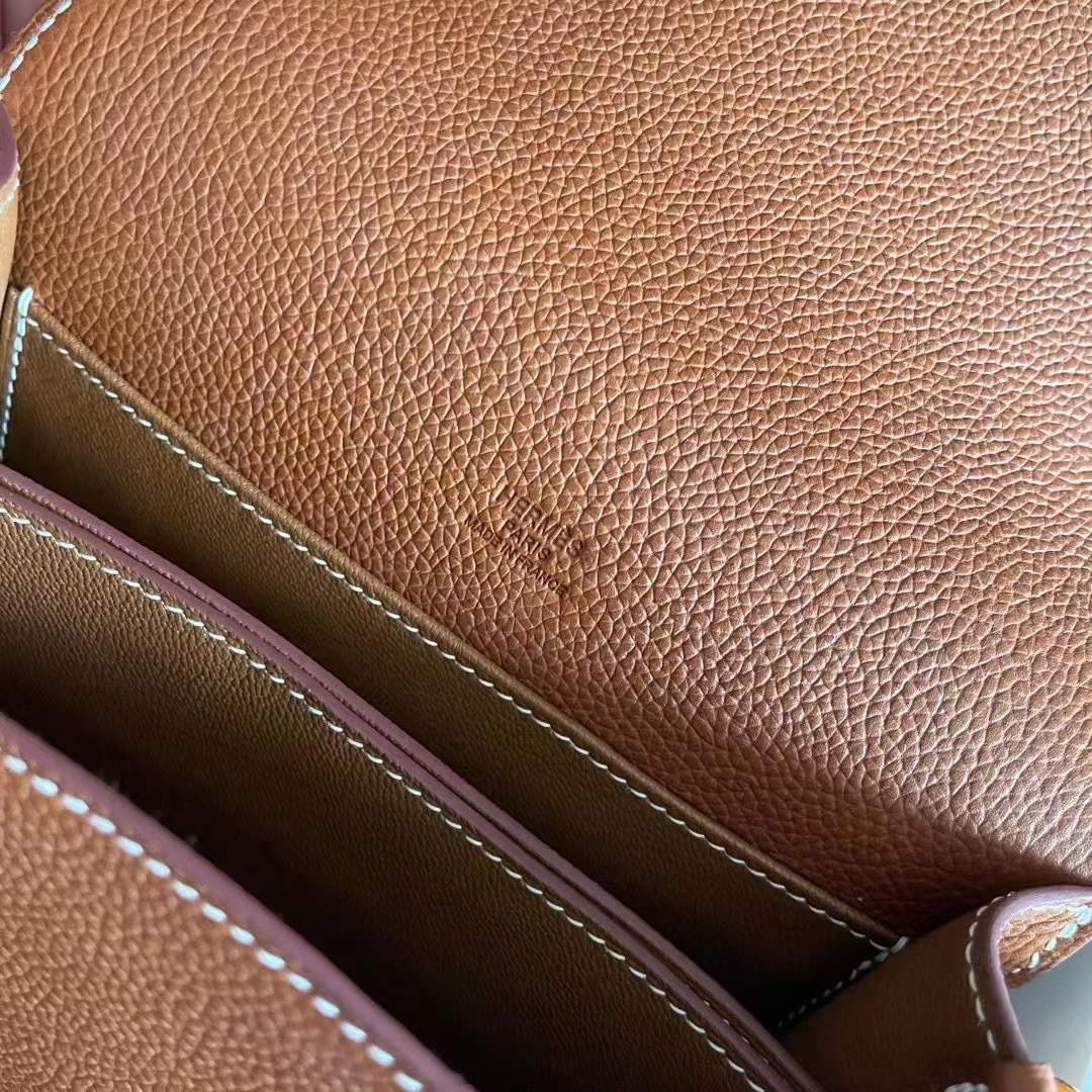 Kuwait HM Veau Barenia Faubourg rl mini 福宝皮 37 Gold 金棕  金