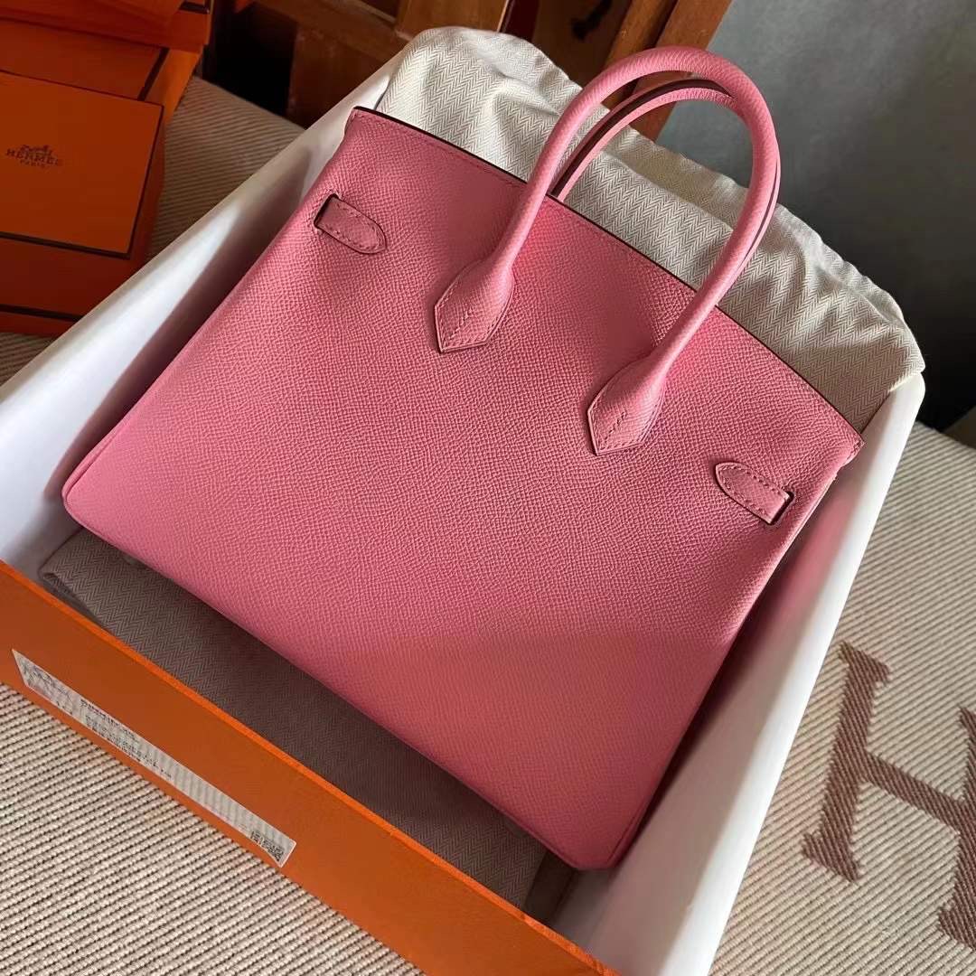 BK 25 epsom 内缝  1Q rose confetti 奶昔粉