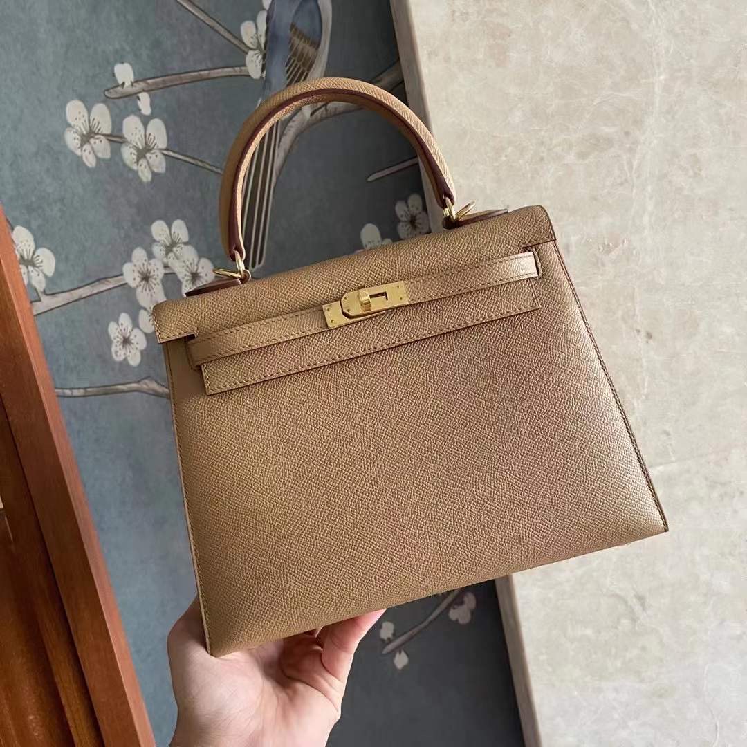 New HM KL 25cm Epsom 新到色 4B Biscuit 饼干色