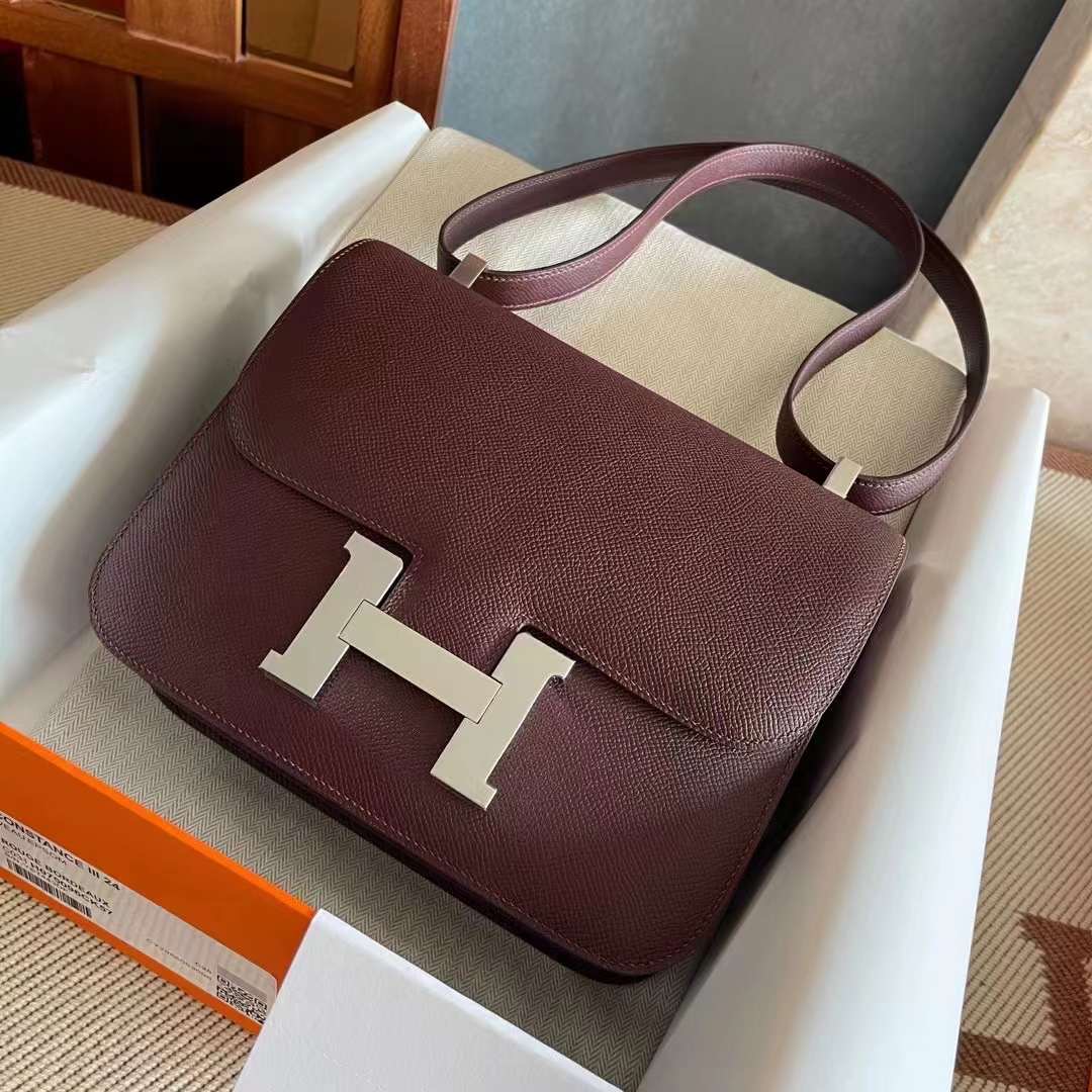 Kuwait Store HM constance 24 epsom 57 Bordeaux 波尔多红  银