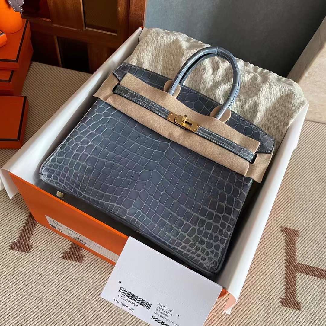 HM BK 25cm N7 Blue Tempete Shiny nilo crocodile