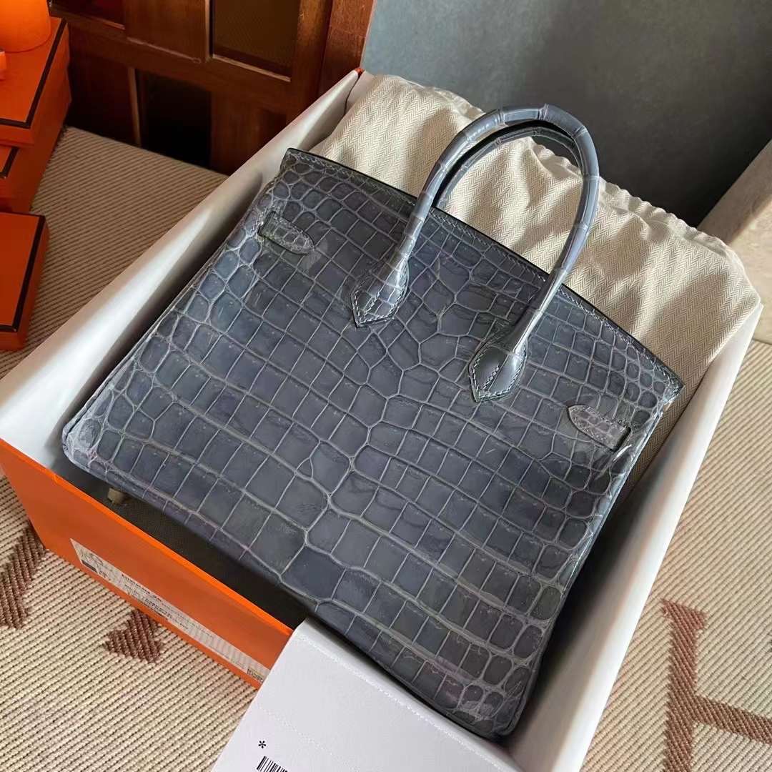 HM BK 25cm N7 Blue Tempete Shiny nilo crocodile