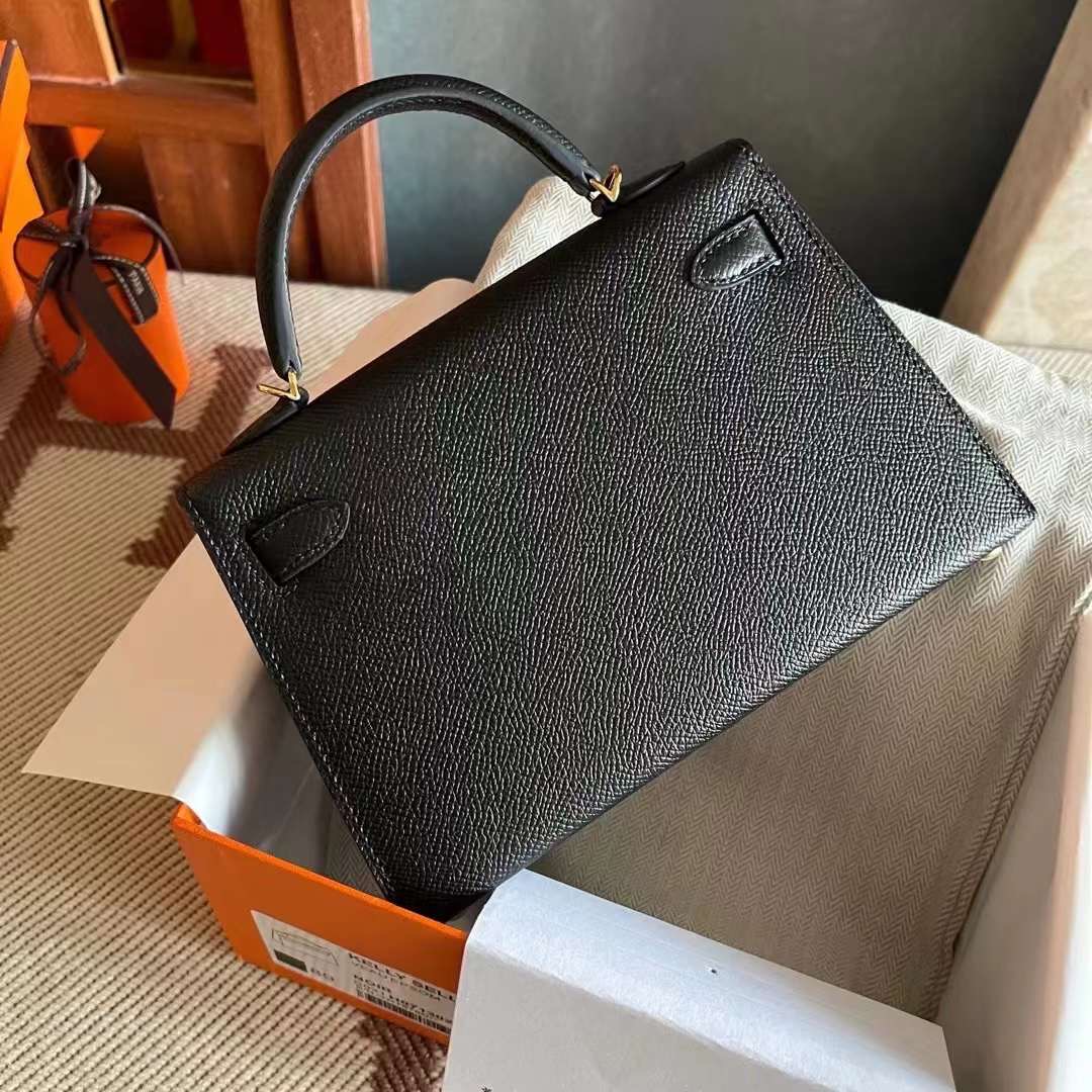 Qatar shop HM Mini KL 2 Epsom Leather 89 Noir