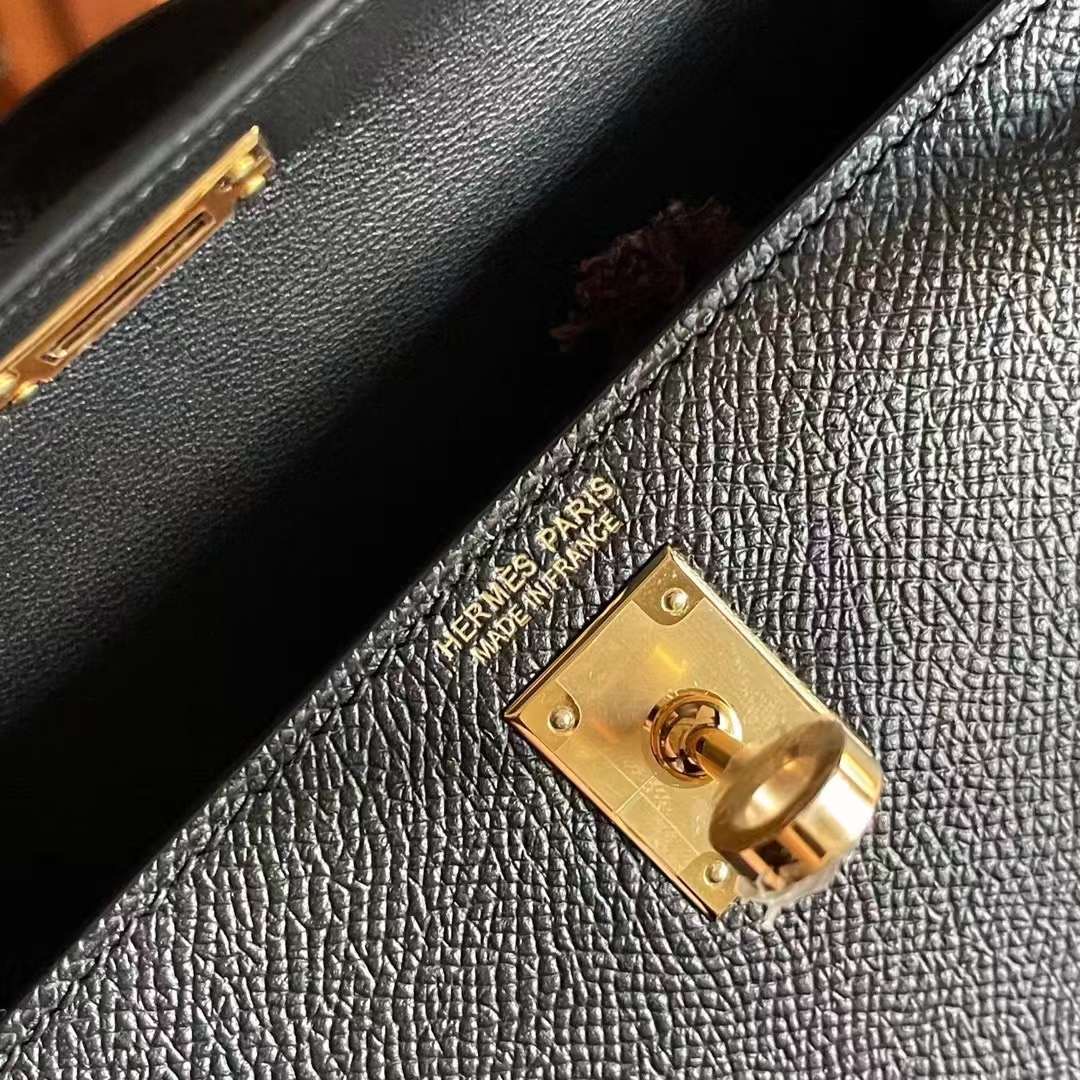 Qatar shop HM Mini KL 2 Epsom Leather 89 Noir