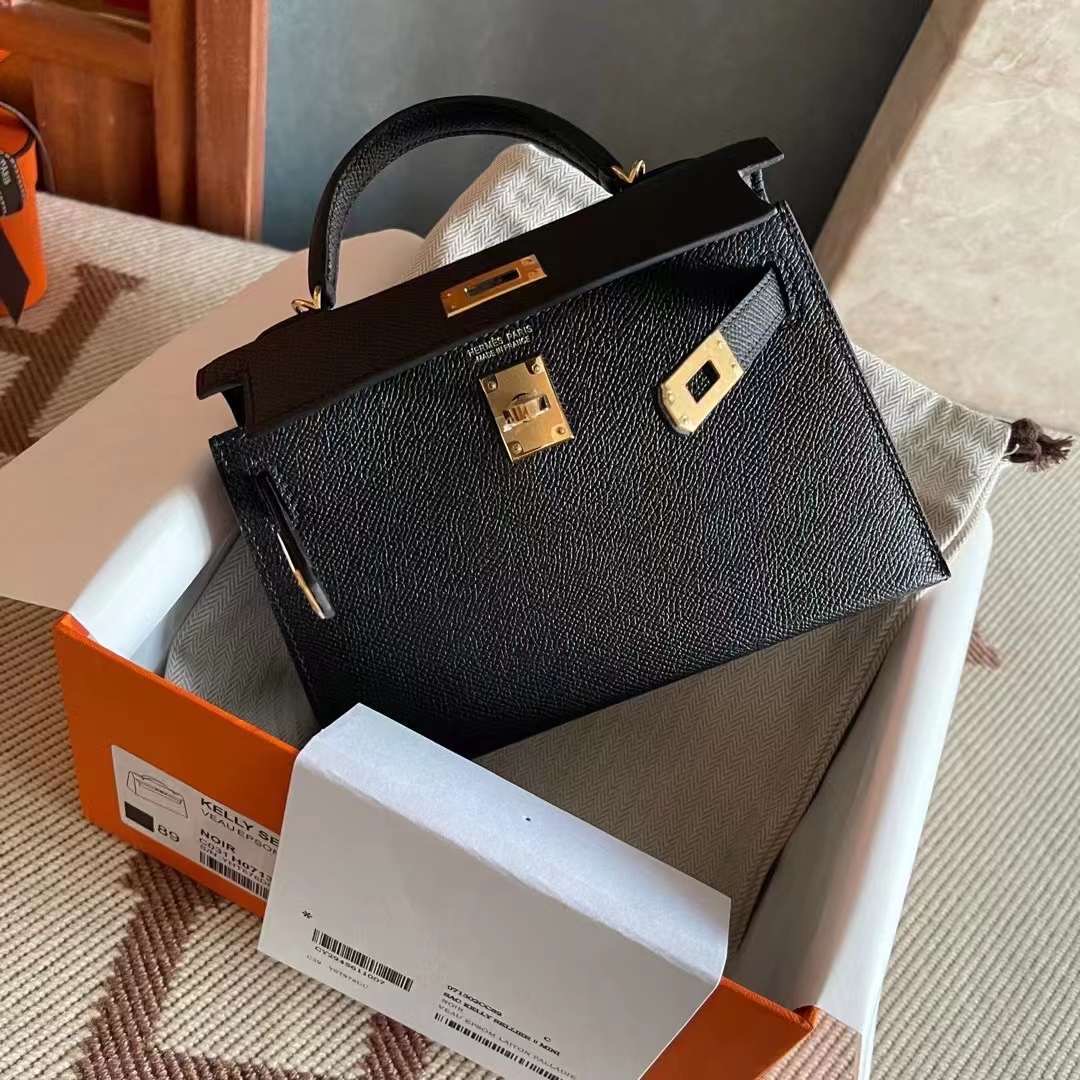 Qatar shop HM Mini KL 2 Epsom Leather 89 Noir