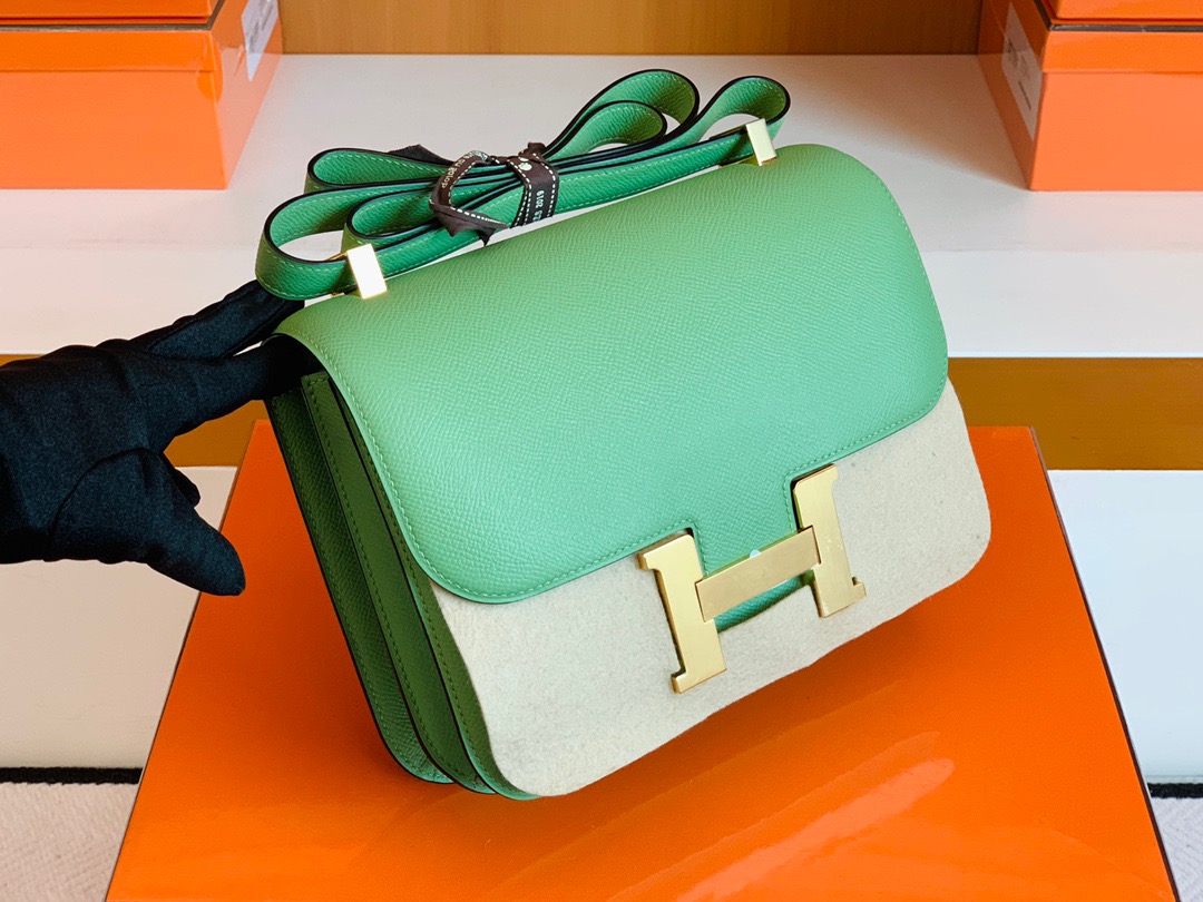Constance 24cm Epsom 3I Vert Criquet