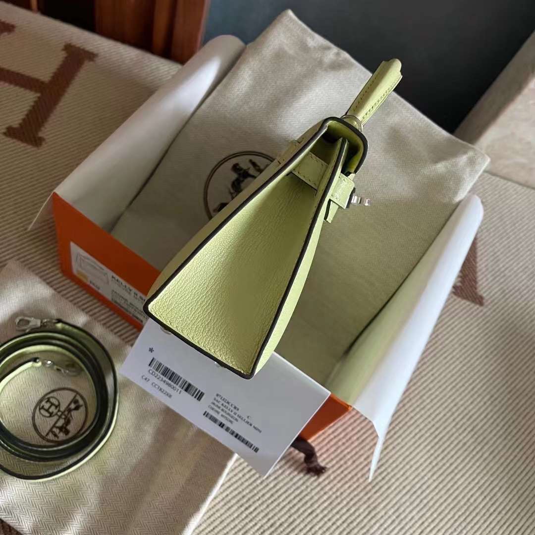 KL mini 二代 山羊皮 R9嫩芽黄 Chevre Mysore Jaune Bourgeon 银