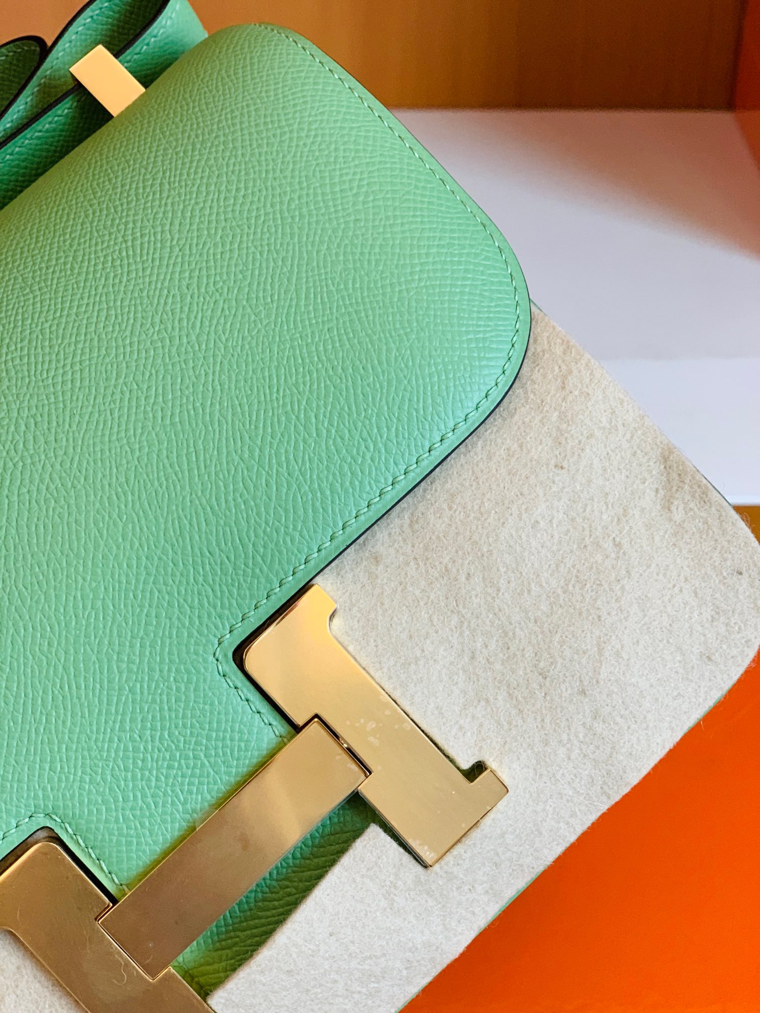 Constance 24cm Epsom 3I Vert Criquet