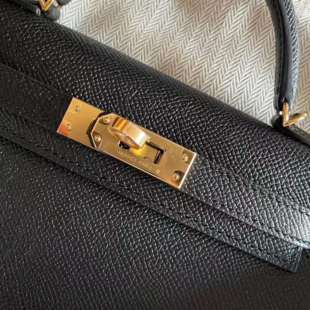 Qatar shop HM Mini KL 2 Epsom Leather 89 Noir