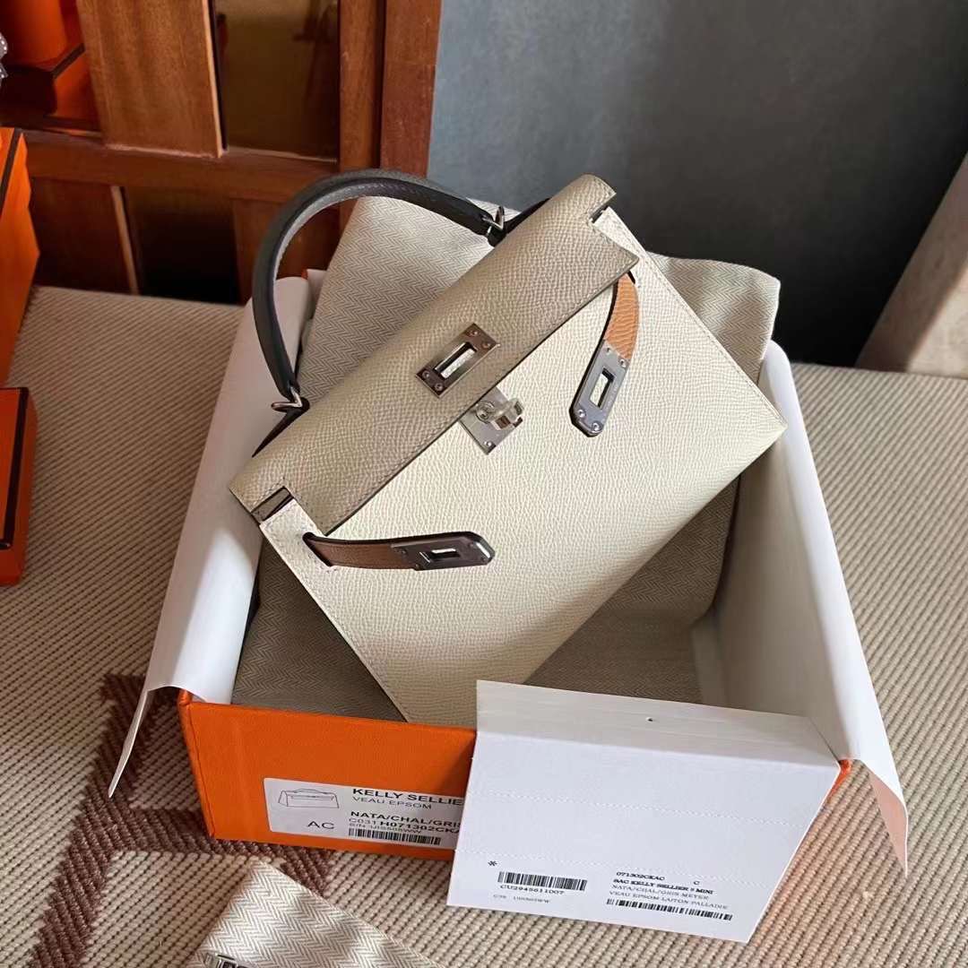 KL mini 二代 epsom  i2 Nata 奶油白+ 0L Gris Meyer 积雨云灰+ 0M Chai 奶茶色  银