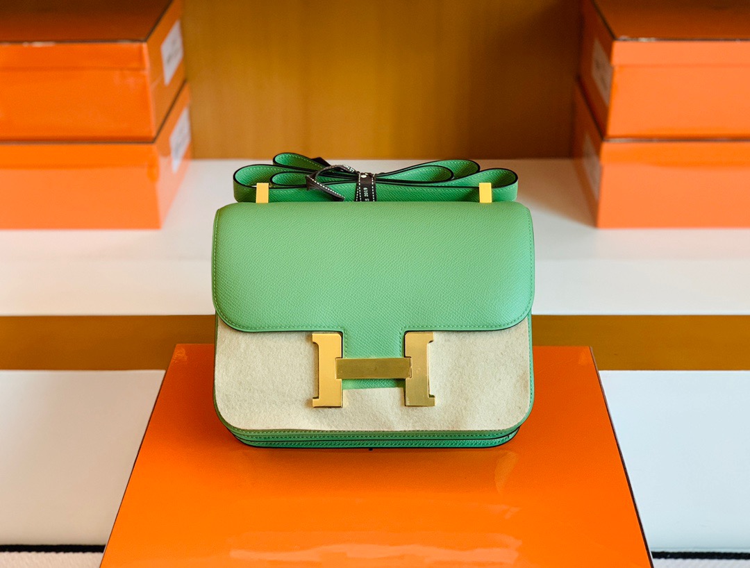 Constance 24cm Epsom 3I Vert Criquet