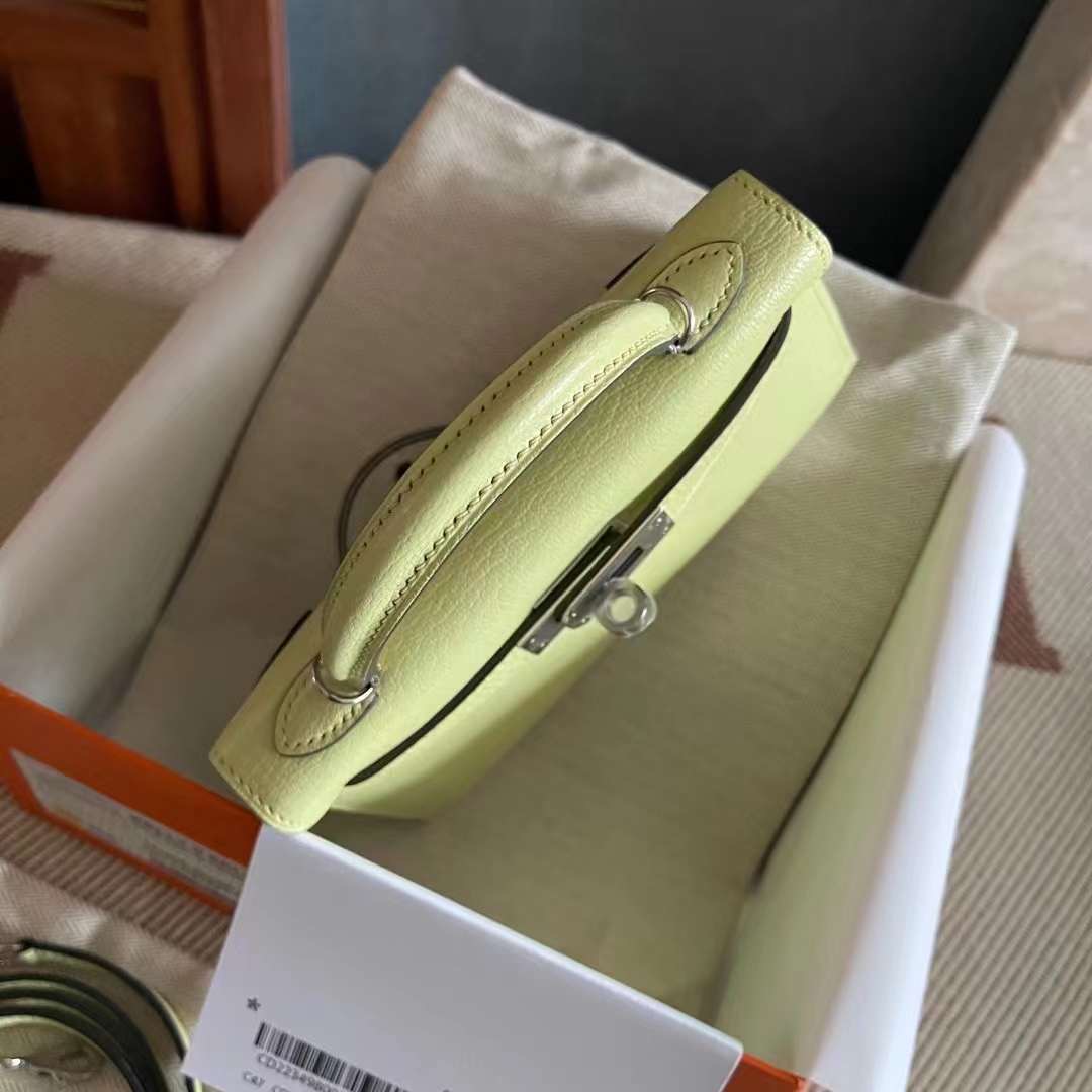 KL mini 二代 山羊皮 R9嫩芽黄 Chevre Mysore Jaune Bourgeon 银