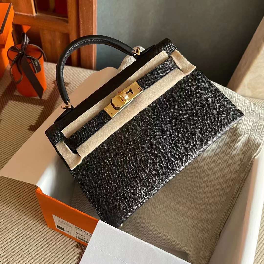 Qatar shop HM Mini KL 2 Epsom Leather 89 Noir