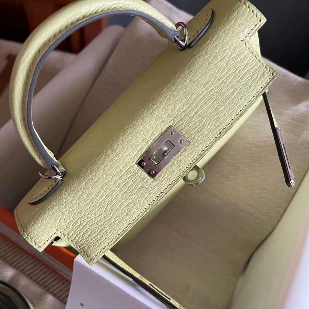 KL mini 二代 山羊皮 R9嫩芽黄 Chevre Mysore Jaune Bourgeon 银