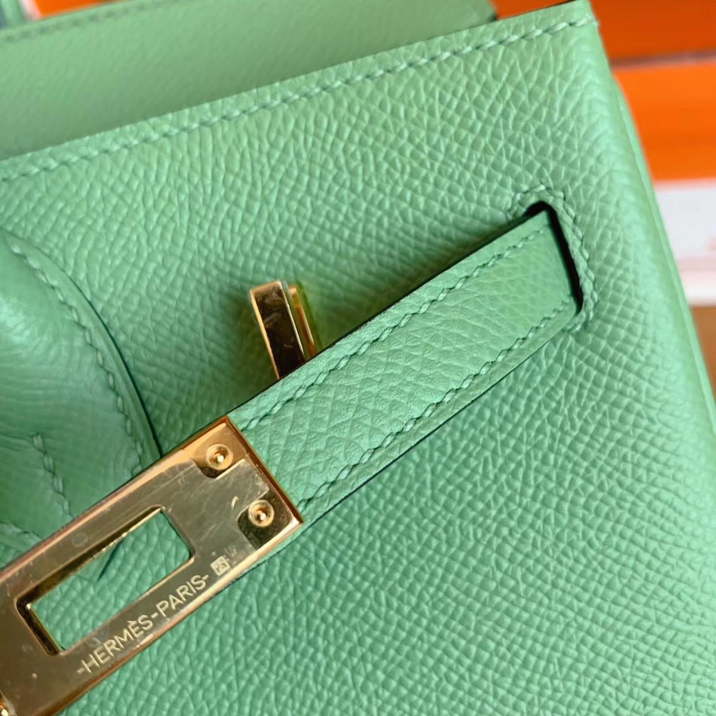 Abu Dhabi UAE HM bk 25cm Epsom 3I 牛油果绿 Vert Criquet GHW
