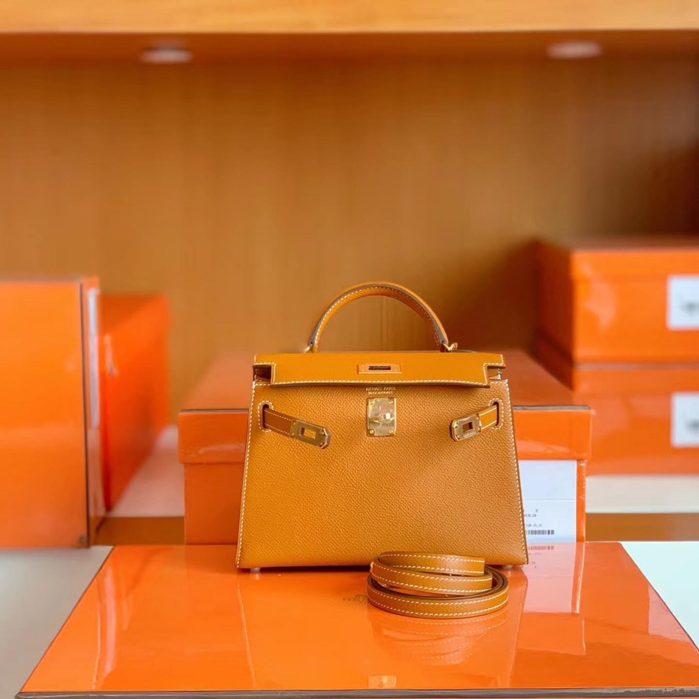 Kuwait HM KL Mini 2 Toffe Epsom leather