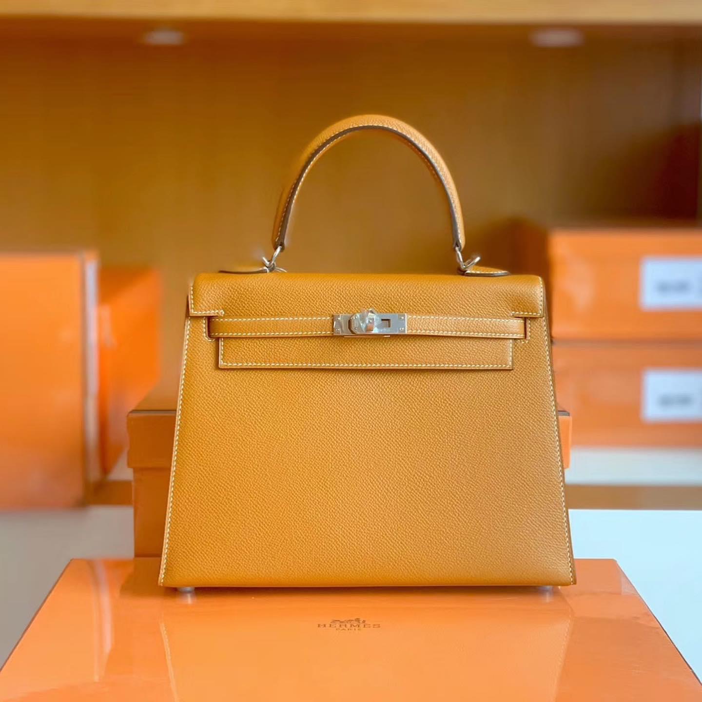 Kuwait HM KL 25cm Toffe Epsom leather