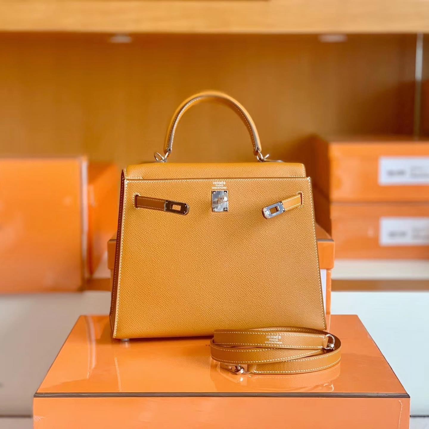 Kuwait HM KL 25cm Toffe Epsom leather