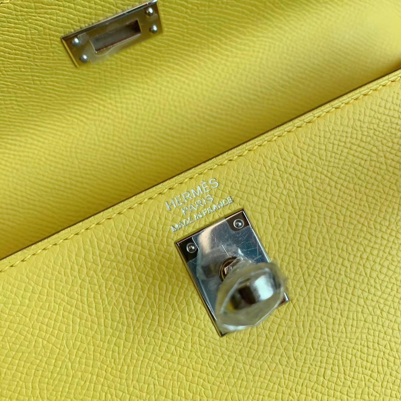 Kuwait HM KL 25cm 9O Jaune Epsom leather