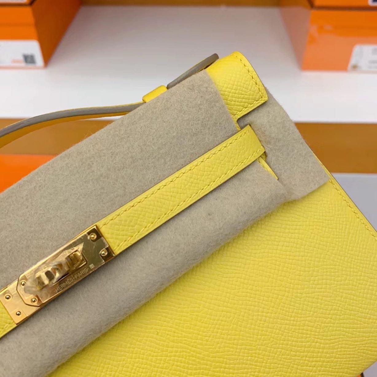Pochette KL Epsom 9O jaune de naples 那不勒斯黄