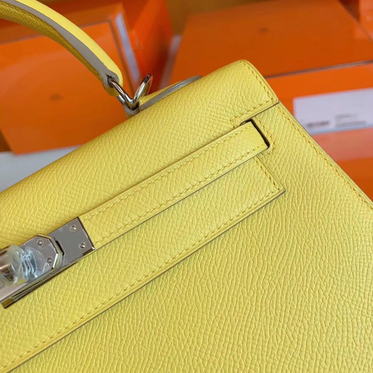 Kuwait HM KL 25cm 9O Jaune Epsom leather
