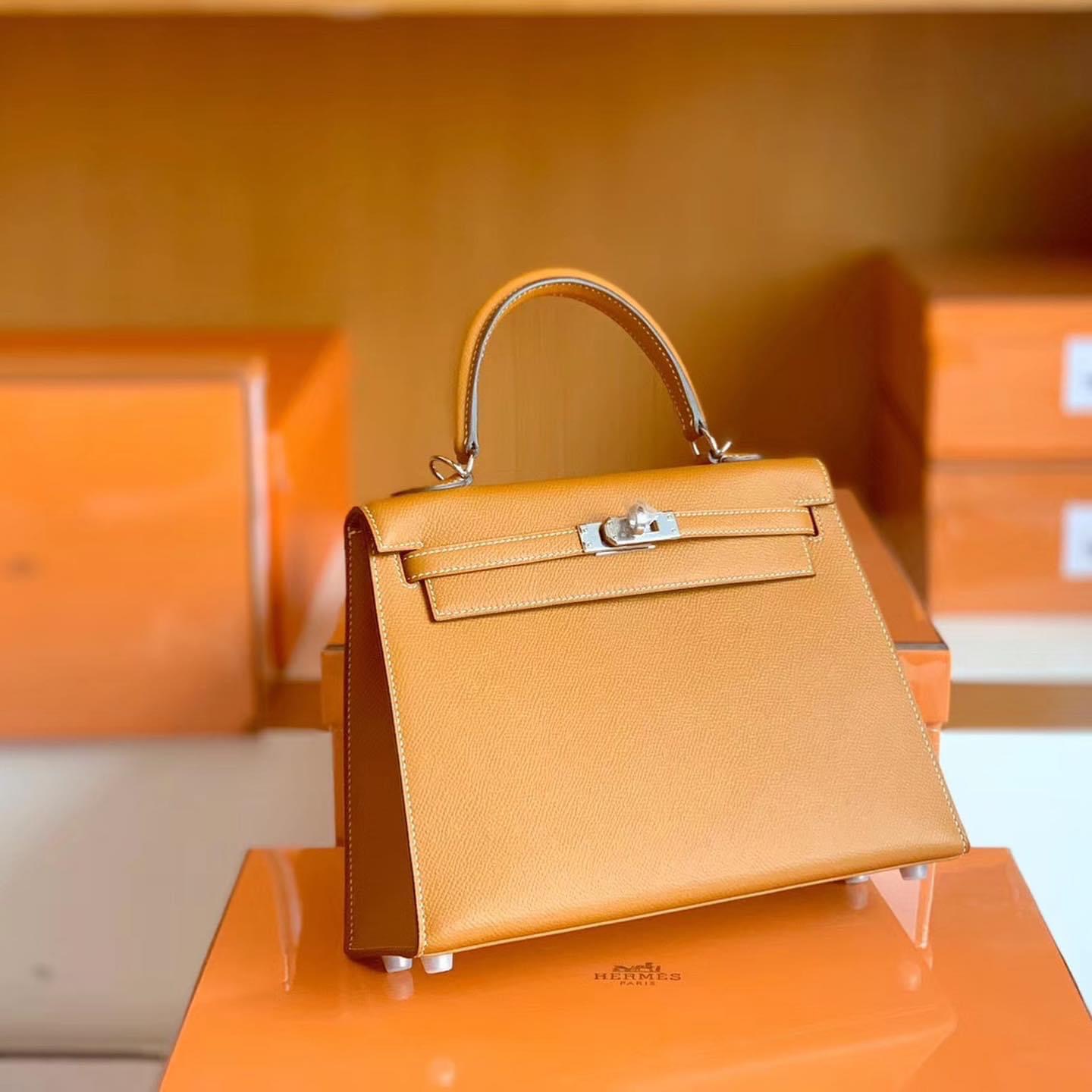 Kuwait HM KL 25cm Toffe Epsom leather