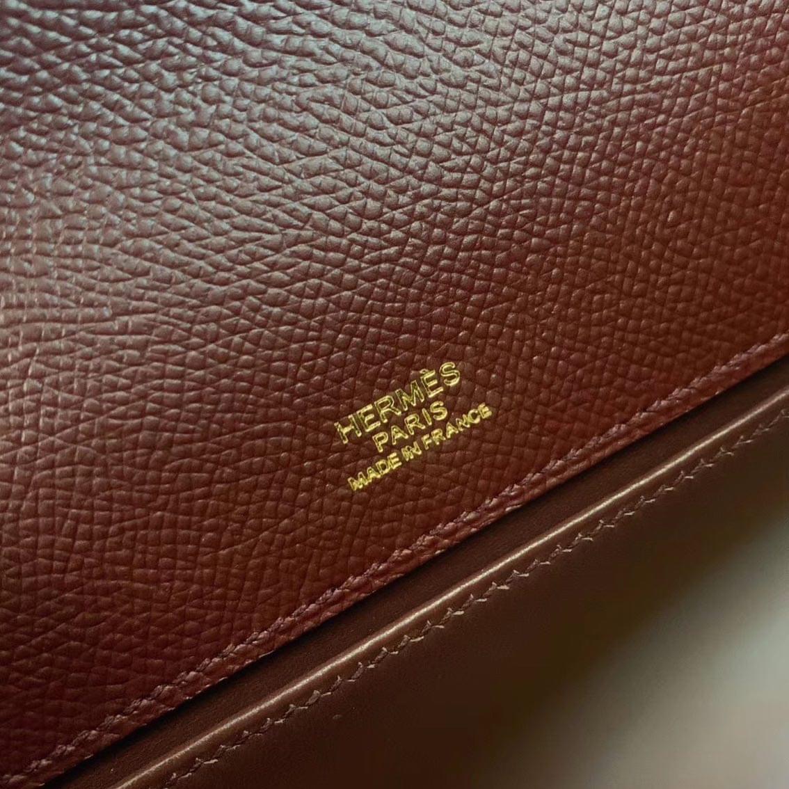 Hong Kong HM KL Pochette Epsom 55 Rouge H GHW