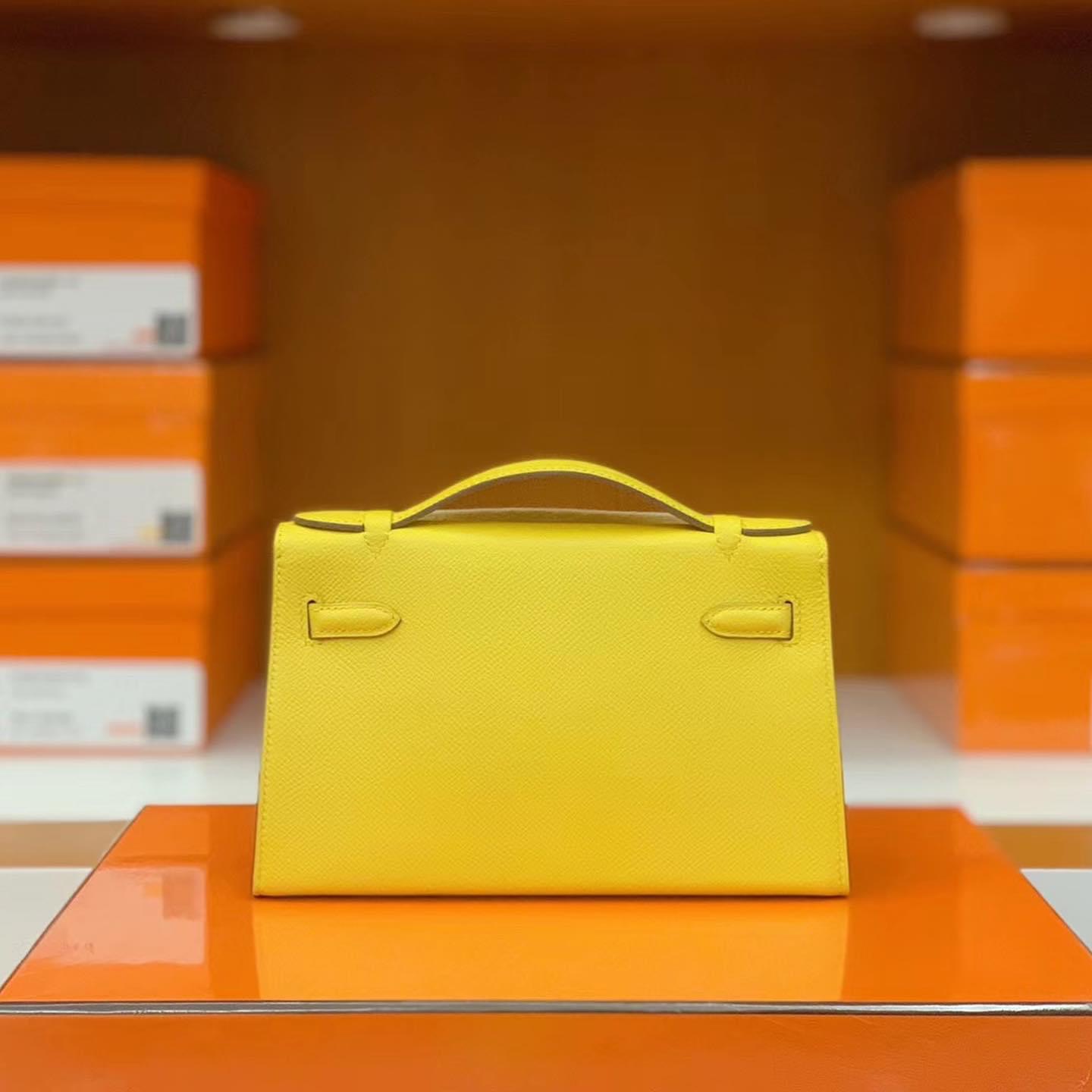 Pochette KL Epsom 9O jaune de naples 那不勒斯黄