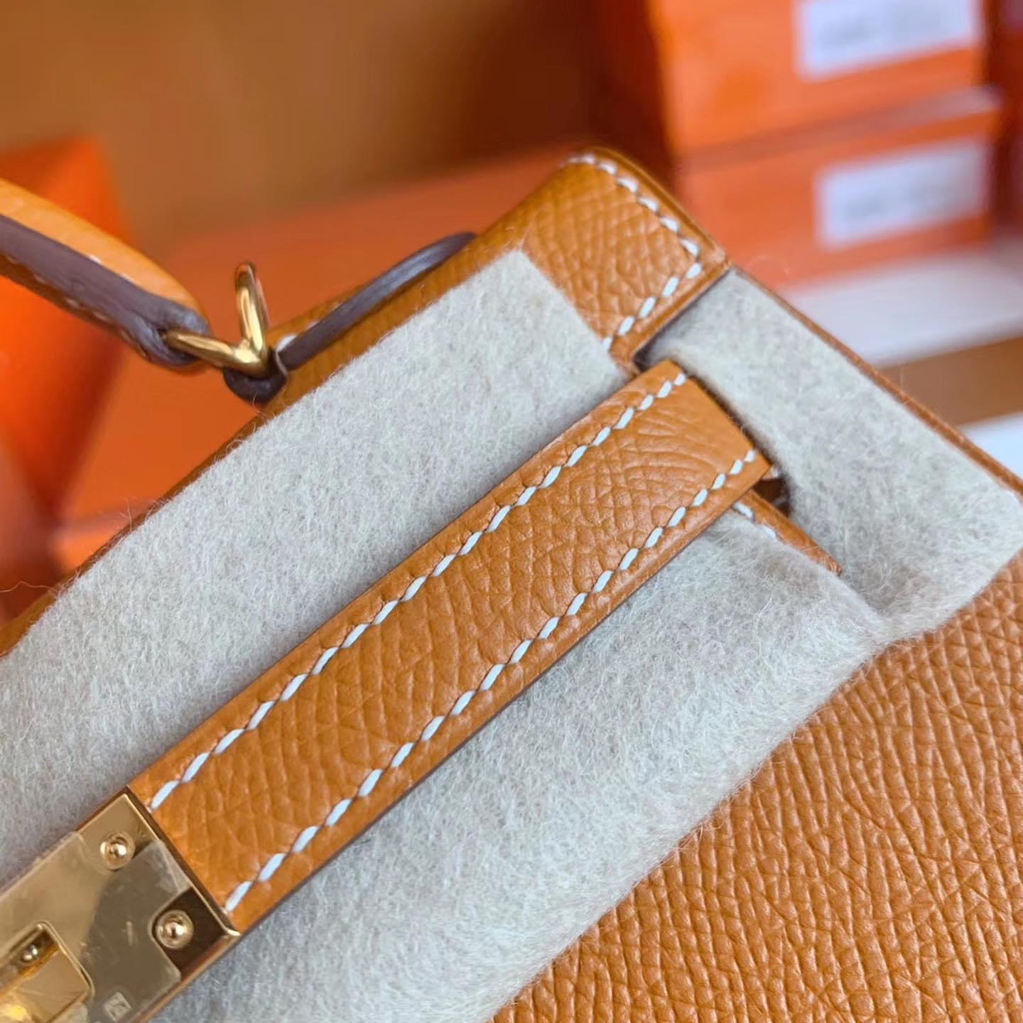 Kuwait HM KL Mini 2 Toffe Epsom leather