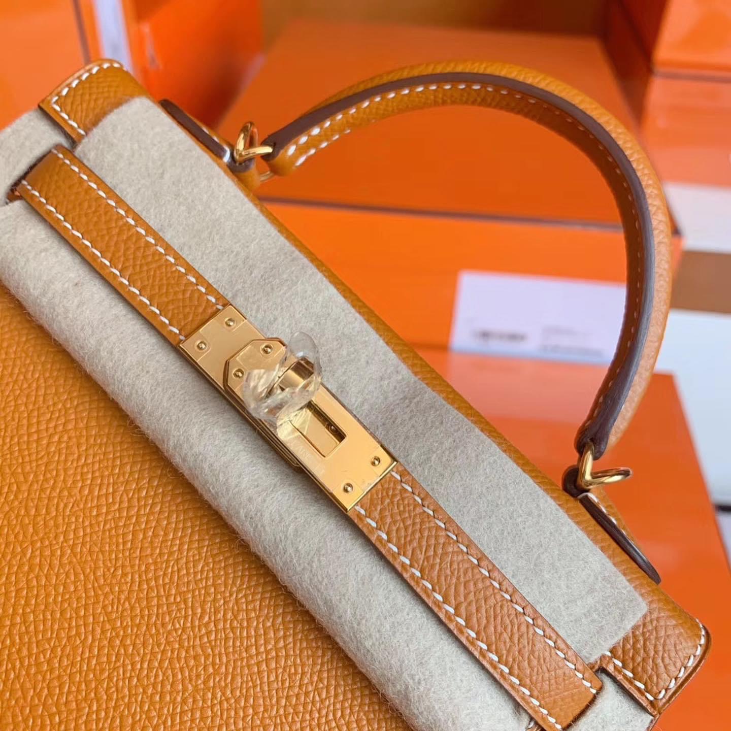 Kuwait HM KL Mini 2 Toffe Epsom leather