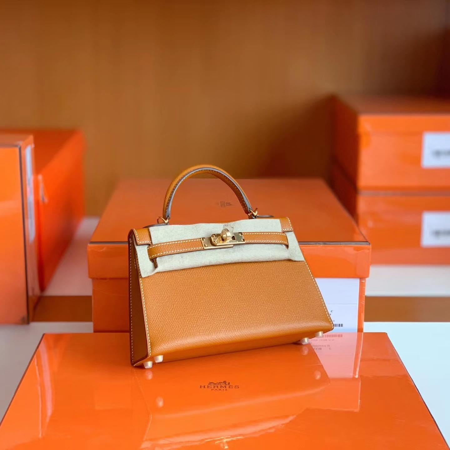 Kuwait HM KL Mini 2 Toffe Epsom leather
