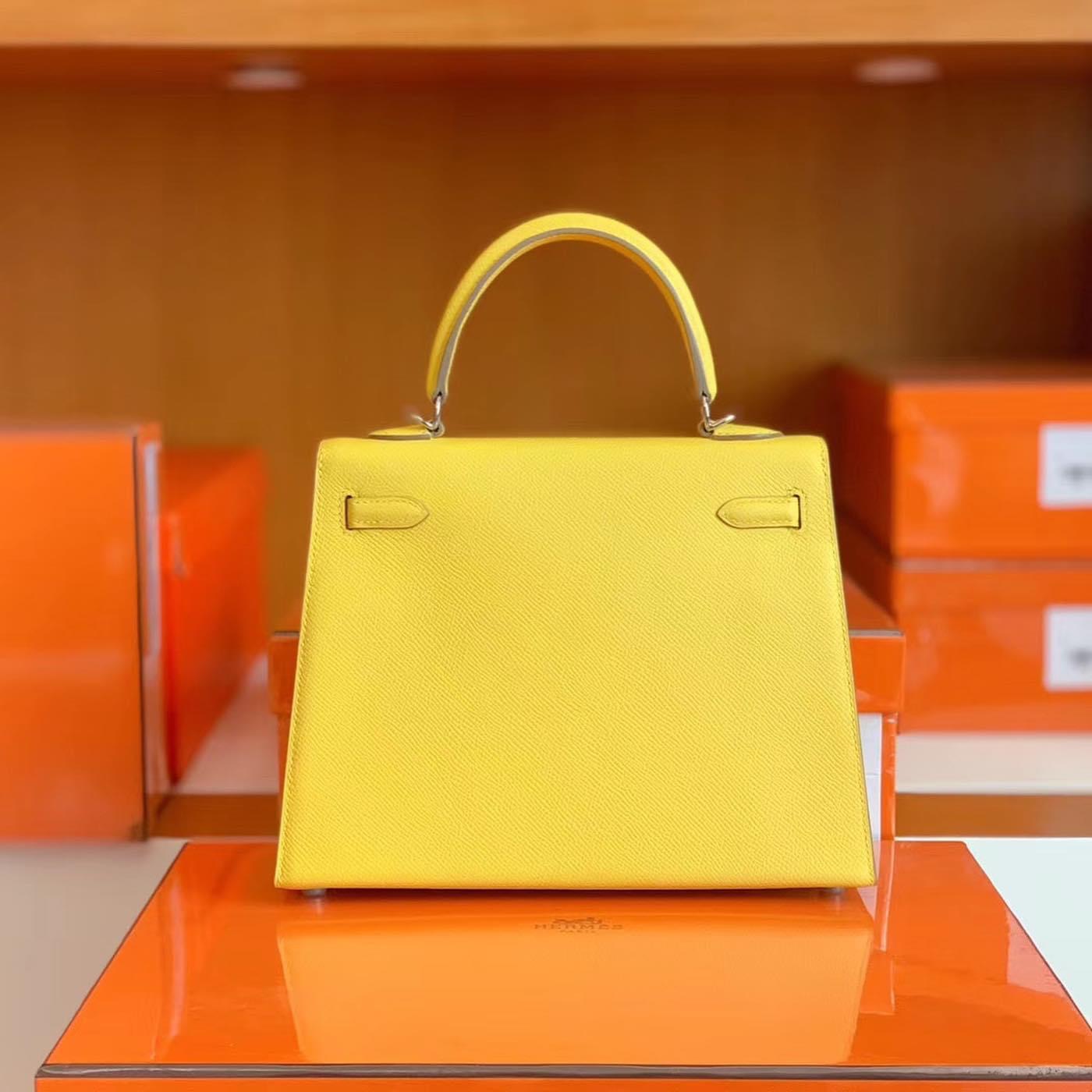 Kuwait HM KL 25cm 9O Jaune Epsom leather