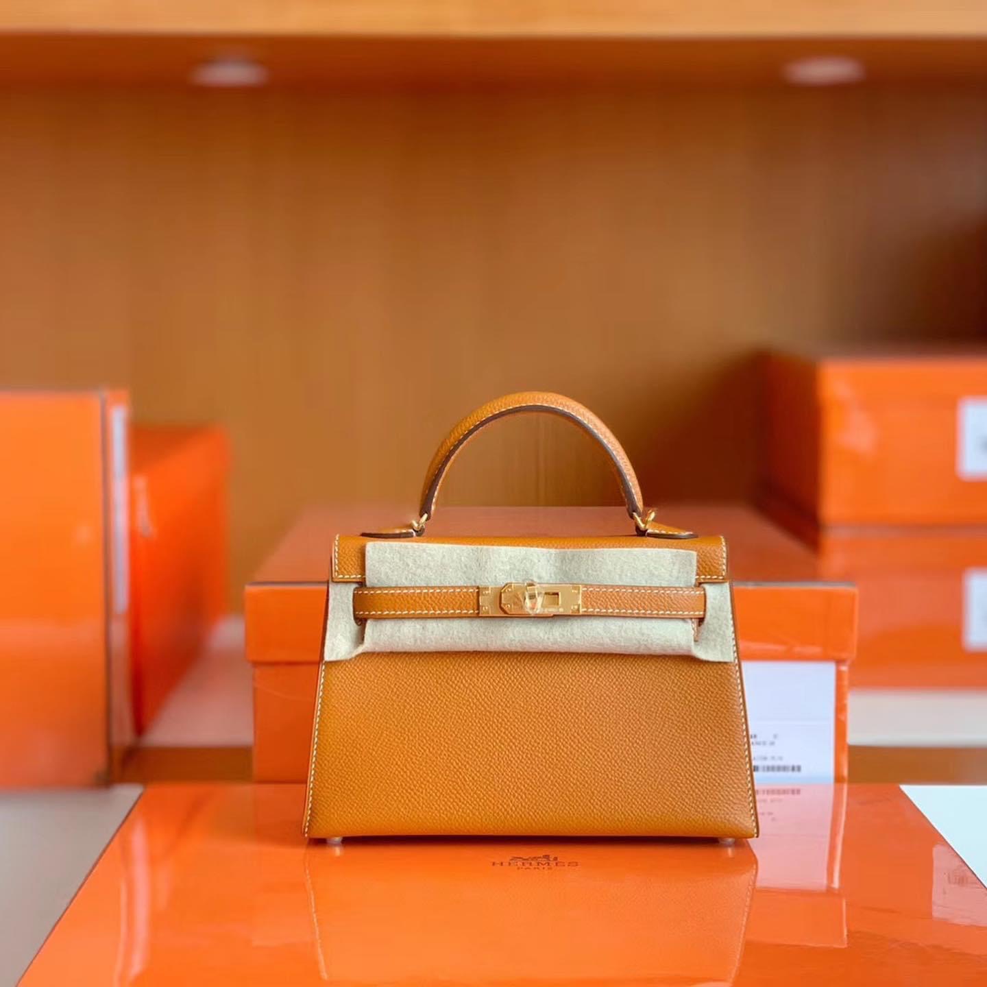 Kuwait HM KL Mini 2 Toffe Epsom leather
