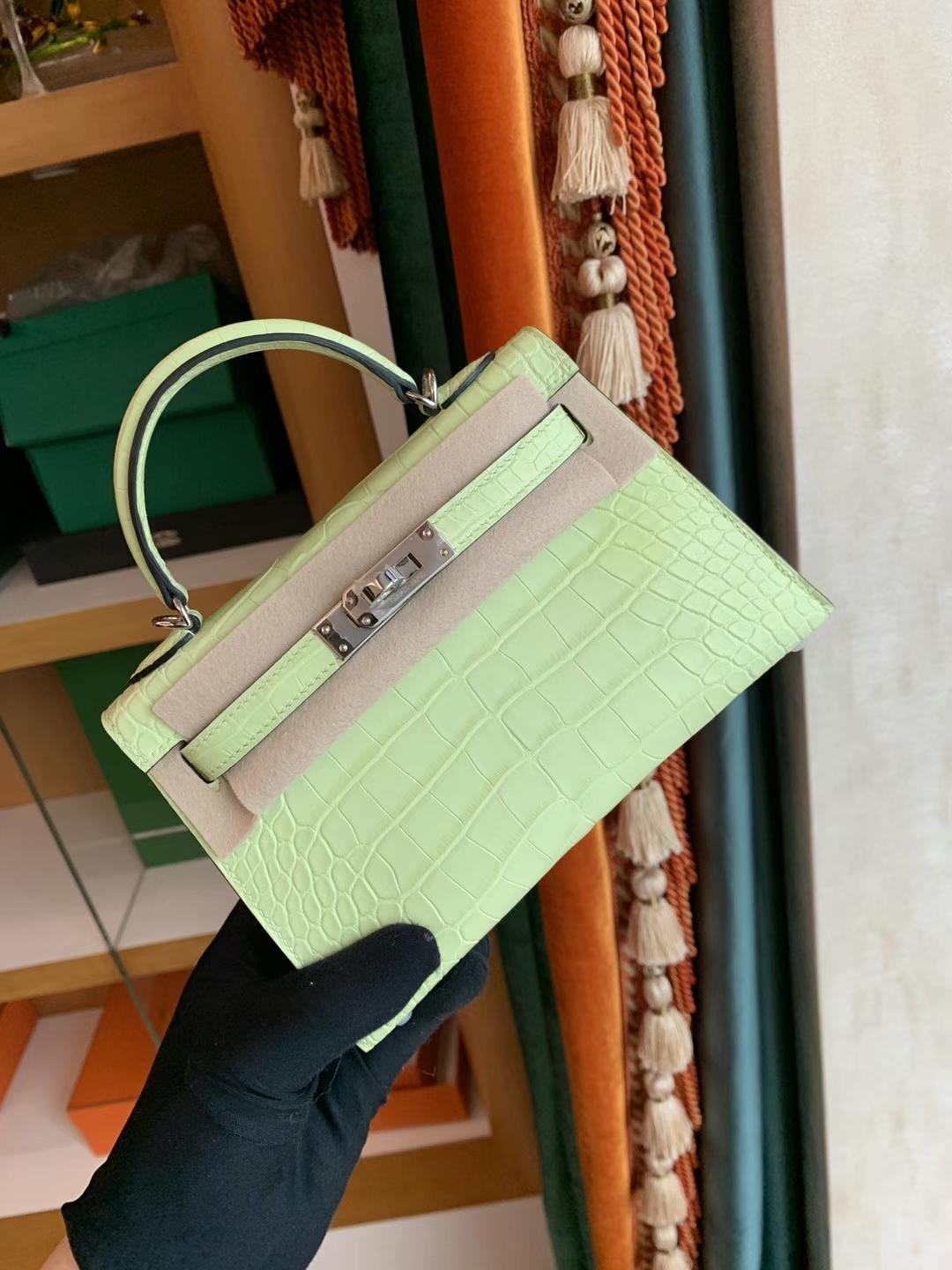 Dubai Mini KL R9 Jaune Bourgeon Crocodile Matte