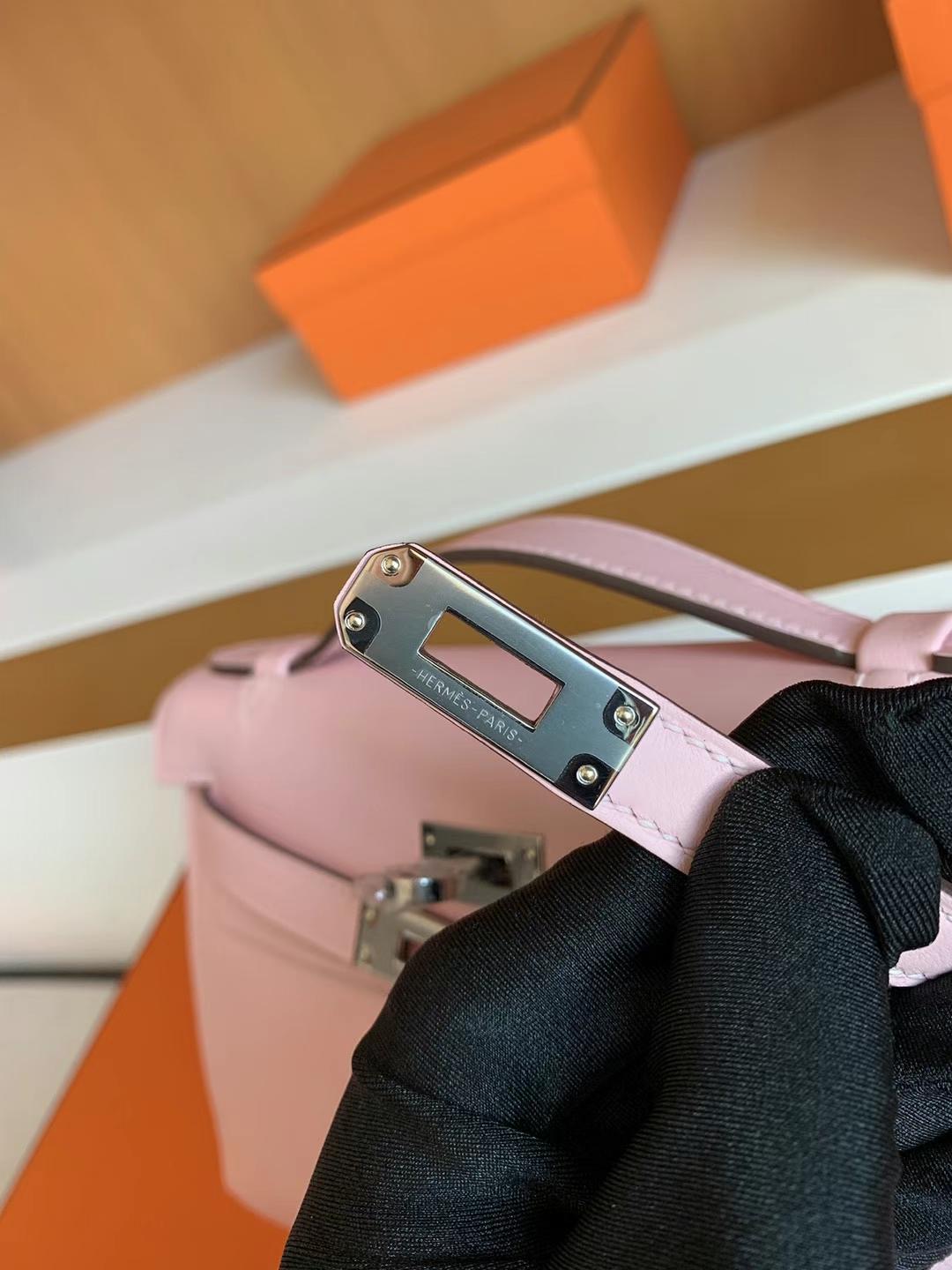 Saudi Arabia HM Pochette Swift 3Q Rose Sakura 新粉色