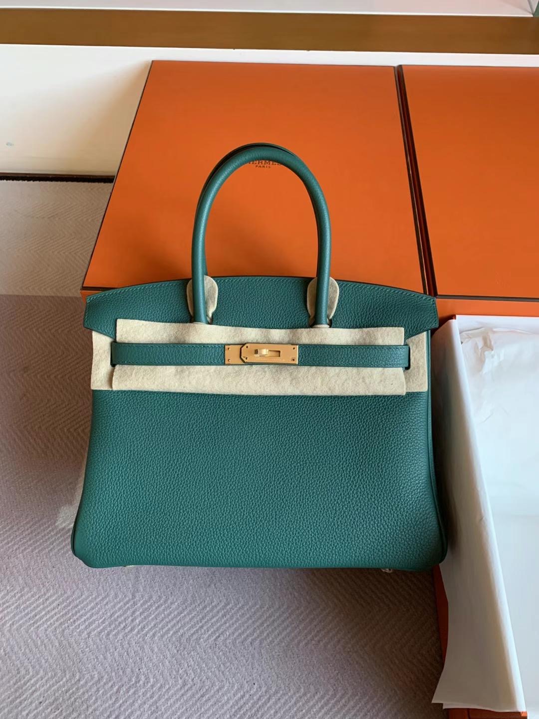 BK 30cm Togo Z6 Malachite孔雀绿 金扣