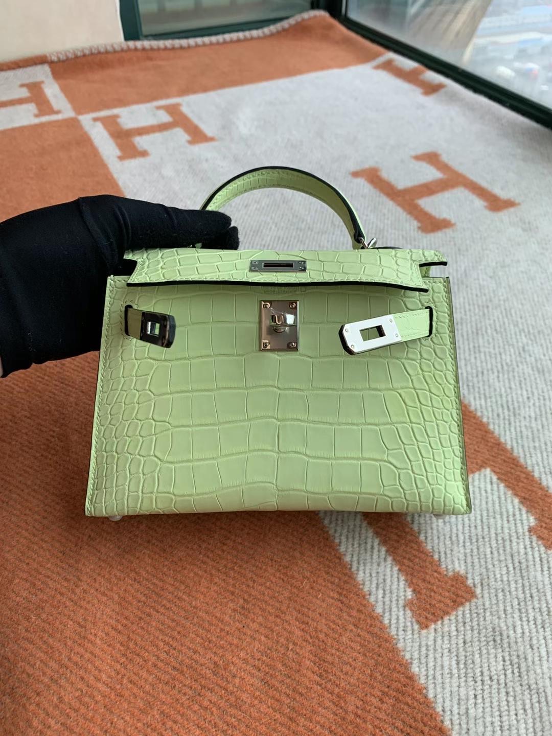Dubai Mini KL R9 Jaune Bourgeon Crocodile Matte