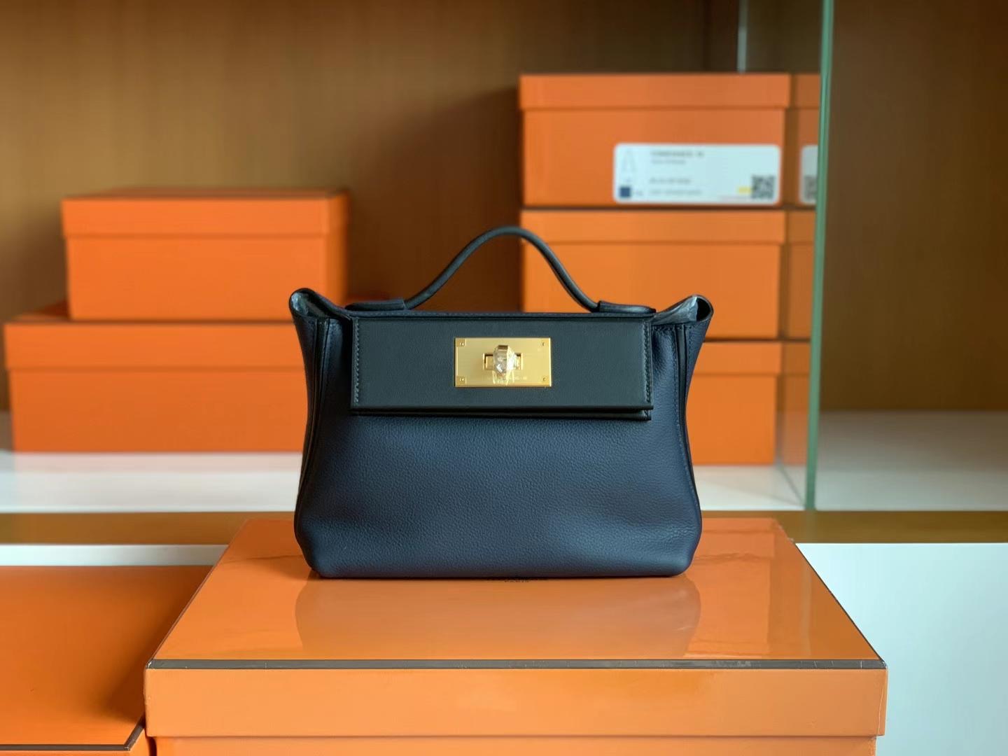 HongKong Luxury HM Mini 24/24 Caban evercolor / Bleu nuit  swift